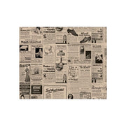 PAPEL PARA EMBRULHAR HAMBÚRGUER Embalagens e Produtos de papel Brasão Rosa Efeito Jornal Kraft