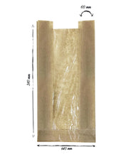 SAQUETAS KRAFT CASTANHO C/ JANELA 14+6X30 Remova