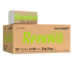 TOALHAS RENOVA ZIG ZAG GREEN TISSUE 20M X 180 FLS