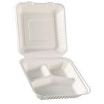 Bagasse de Canne à Sucre Blanche Triple Boîte 1200ml (50 Utés)