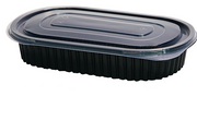 BLACK PLASTIC TUREEN WITHOUT RECTANGULAR LID (EMB WITH 100 U