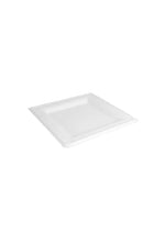 PRATO BIOD. DE BAGAÇO DE CANA BRANCO QUADRADO 16CM EMB. 50