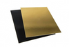 BASE PARA BOLOS DOURADA/PRETA RECTANGULAR 25X35 (10 UNIDADE)