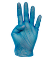 LUVA VINIL M AZUL (CAIXA C/ 100 UND)