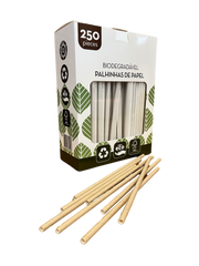 Listed Paper Straw 0.8x20cm individually packaged (250 Units)