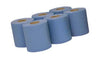 ROLO DE PAPEL AZUL SECA MAOS MECHA/ESPIRAL 125M EMBC/ 6ROLOS