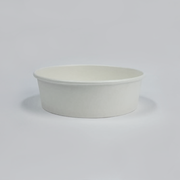 Round White Paper Box with Plastic-free Lid (25 Units)