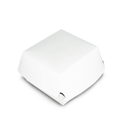 CAIXA DE HAMBURGUER BRANCA COM PE 15CM EMBALAGEM 50 UNIDADES