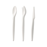 Colher, Garfo, e Faca Pasta Prensada embalado individualmente - 16cm (100 Unidade)