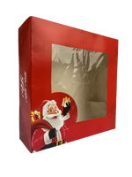 Caja de Cartón con Ventana Motivo Navideño (50 Uds)