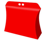 Boîte en Carton Ovale Rouge avec Poignée (25 Unités)