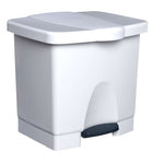 Papelera con Pedal HDPP Blanco - 37L (1 Ud)